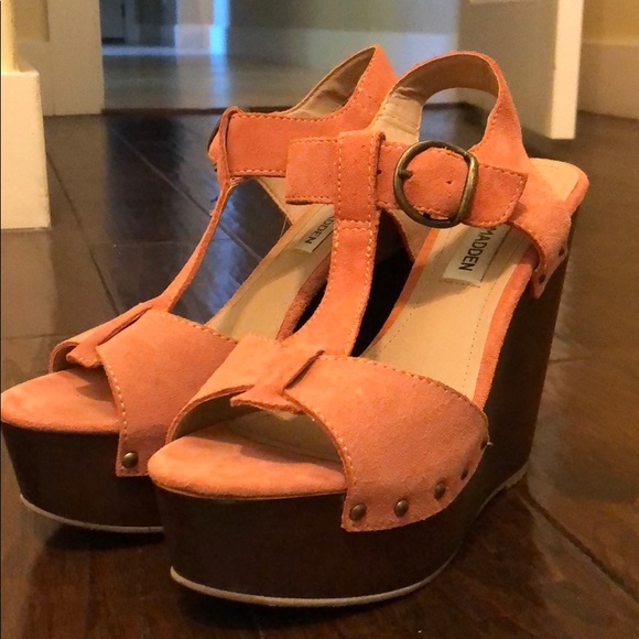 steve madden blush wedges